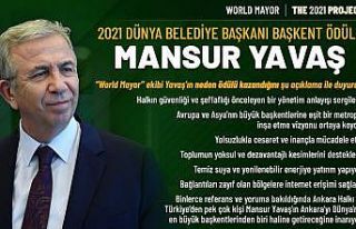 2021 Dünya Belediye Başkanı Başkent Ödülü Mansur...