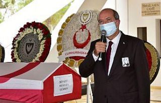 57 yıl sonra naaşı KKTC’ye getirilen şehit Gürsoy,...