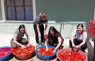 ABD’li kızlar Adana’da köy hayatı yaşadı