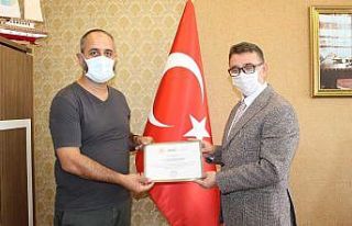 AFAD gönüllülerine teşekkür belgesi