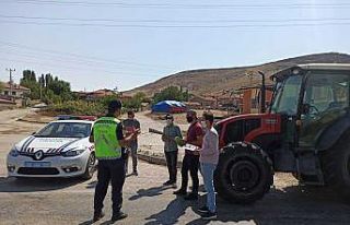 Aksaray jandarma traktör denetiminde