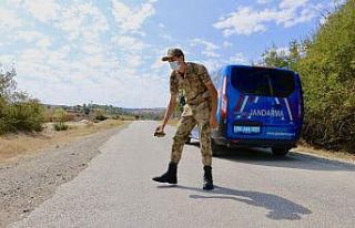 Amasya jandarmasının ’kaplumbağa’ mesaisi