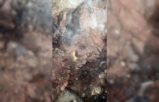 Ankara’da yol yapımı sırasında boru patlayınca...