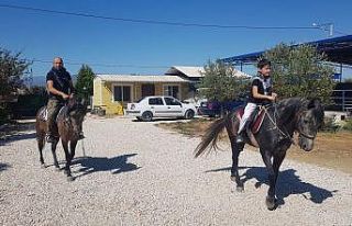 Babasına özendi 7 yaşında at binmeye başladı
