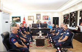 Başkan Aksun, itfaiyecileri ağırladı