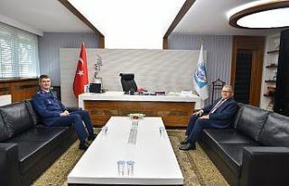 Başkan Büyükkılıç garnizon komutanını ağırladı