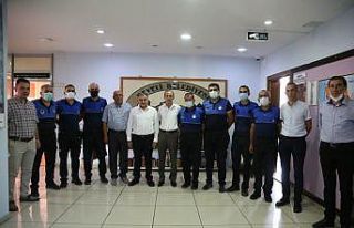 Başkan Cabbar, Zabıta Haftasında personeliyle bir...