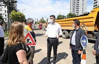 Başkan Gökhan Yüksel, Tekel Caddesi’ndeki altyapı...