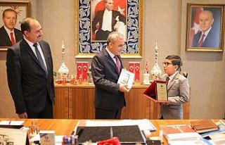 Başkan Işık, Furkan Süngü ve hocası Mehmet Oruç’u...