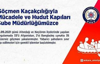 Başkentte 35 düzensiz göçmen yakalandı