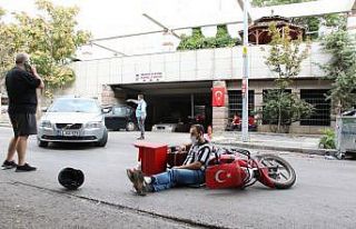 Başkent’te motosikletli kurye kazası: 1 yaralı