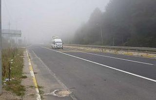 Bolu Dağı sisle kaplandı, görüş mesafesi 30...
