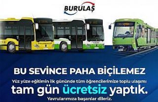 Bursa’da 6 Eylül’de ulaşım öğrencilere ücretsiz