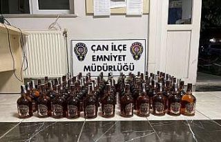 Çan’da kaçak içki operasyonu