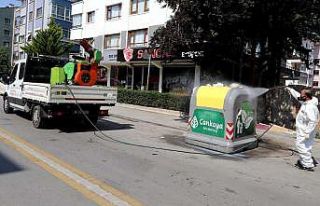 Çankaya’da çöp konteynerleri önce yıkanıyor,...