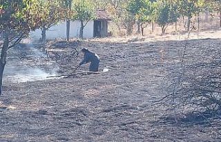 Dağ ilçesinde korkutan yangın