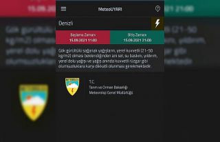 Denizli için ‘Sarı’ uyarı