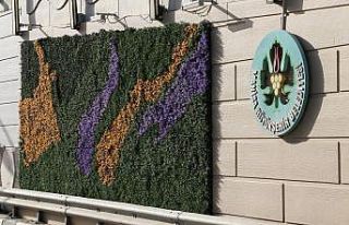 Devlet Bahçeli Kavşağı dikey bahçe ile yeşilleniyor