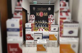 Durdurulan kamyonda 190 bin dal kaçak makaron ele...