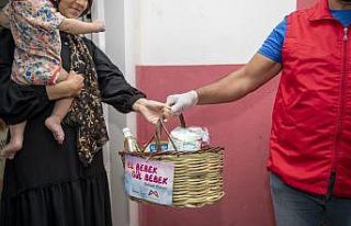 El Bebek Gül Bebek projesinde dağıtılan paket...