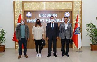 Emniyet Müdürü Tuncer İHA Bölge Müdürü Türkez’i...