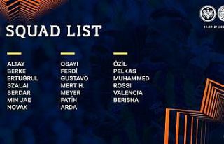 Fenerbahçe’nin Eintracht Frankfurt maçı kadrosu...