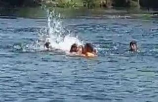Fırat Nehri’nde boğulan gencin son anlarına ait...