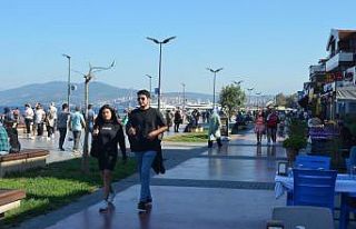 Fırtına sonrası Mudanya sahili doldu taştı