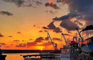 Gün batımı manzarası görenleri hayran bıraktı