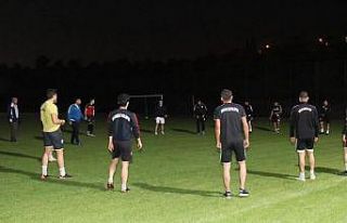 Hacılar Erciyesspor yeni stadında ilk antrenmanını...