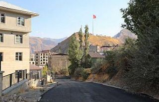 Hakkari Belediyesinden yol asfaltlama çalışması
