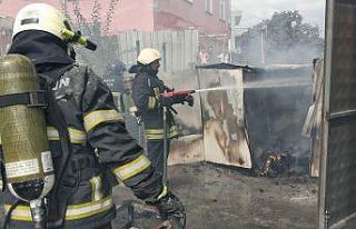 Hamburger imalathanesinde yangın