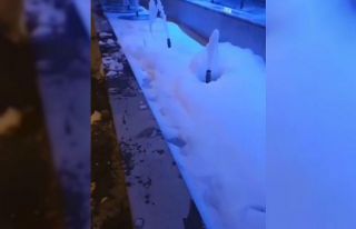 Hatay’da deterjan dökülen süs havuzu köpürdü