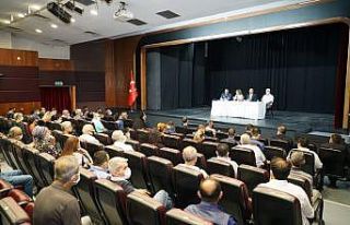 İl Emniyet Müdürü Mehmet Şahne muhtarlarla bir...