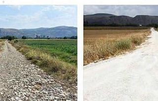 İnönü’de yol yapım çalışmaları