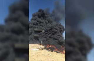 İnşaat alanında çıkan yangın paniğe neden oldu