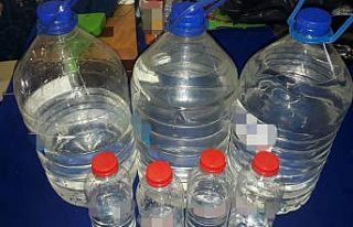 İş yerinde 15 litre kaçak alkol ele geçirildi