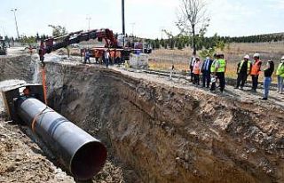 İvedik-Polatlı içme suyu hattının 21 kilometresi...