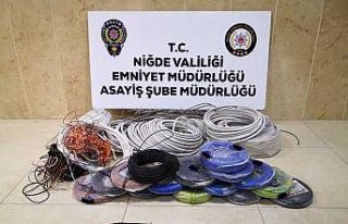 Kablo hırsızları tutuklandı