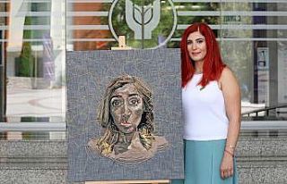 Kadına şiddete organik ürünlü tasarımlarıyla...