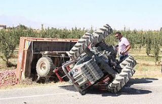 Karaman’da devrilen traktörün sürücüsü ölümden...