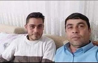 Kazada ölen baba oğul, toprağa verilmek üzere...