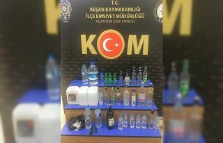 Keşan polisi sahte içki ele geçirdi
