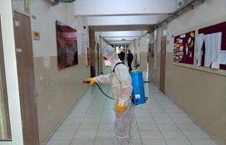 Kırıkkale’de okullarda dezenfekte çalışması