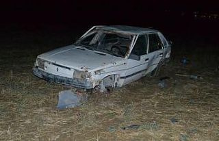 Kontrolden çıkan otomobil takla attı: 1 yaralı