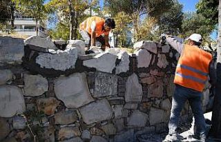 Kuşadası’nda yeşil alan çalışmalarına hız...