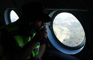 Kuzey Marmara Otoyolu helikopterle denetleniyor