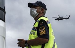 Kuzey Marmara Otoyolu helikopterle denetleniyor