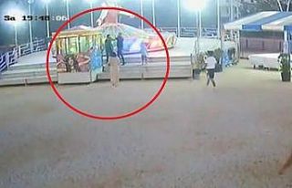 Lunaparkta balerine binme kavgası kamerada