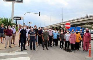 Mahallelinin tek yöne düşürülen yol eylemi